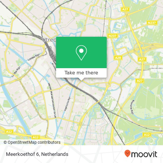 Meerkoethof 6, Meerkoethof 6, 3582 DA Utrecht, Nederland kaart