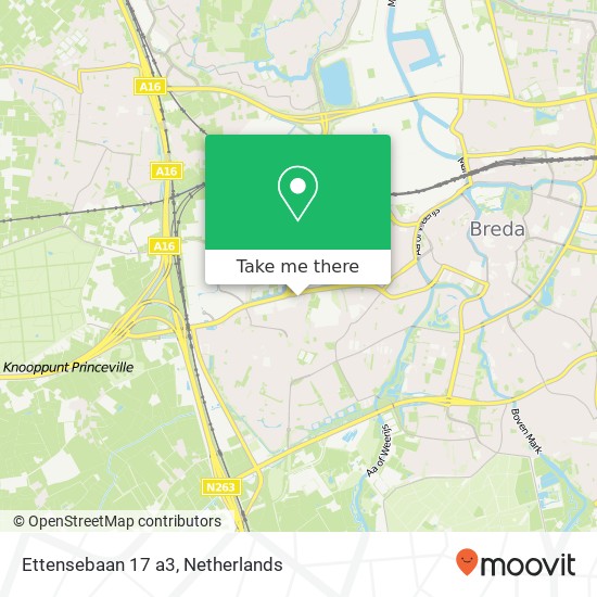 Ettensebaan 17 a3, Ettensebaan 17 a3, 4812 XA Breda, Nederland kaart