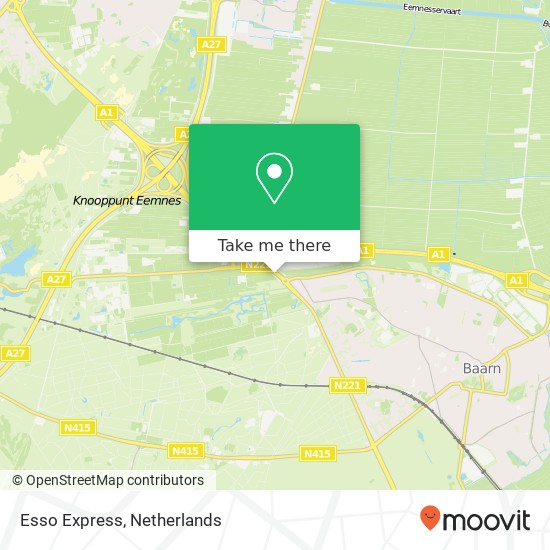 Esso Express, Zandheuvelweg kaart
