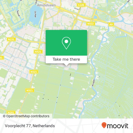 Voorplecht 77, 1186 WS Amstelveen kaart