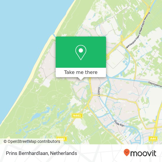 Prins Bernhardlaan, 2224 XJ Katwijk aan Zee kaart