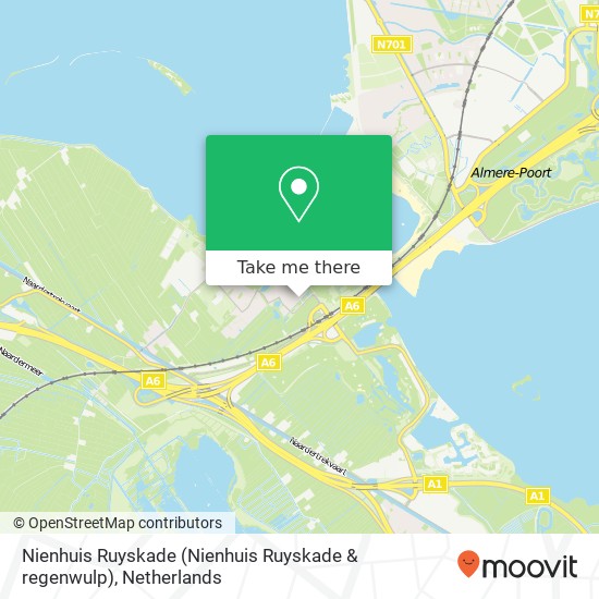 Nienhuis Ruyskade (Nienhuis Ruyskade & regenwulp), 1399 KN Muiderberg kaart