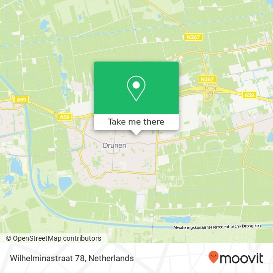 Wilhelminastraat 78, 5151 BZ Drunen kaart