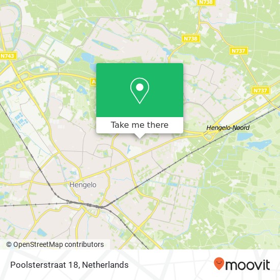 Poolsterstraat 18, 7557 XP Hengelo kaart