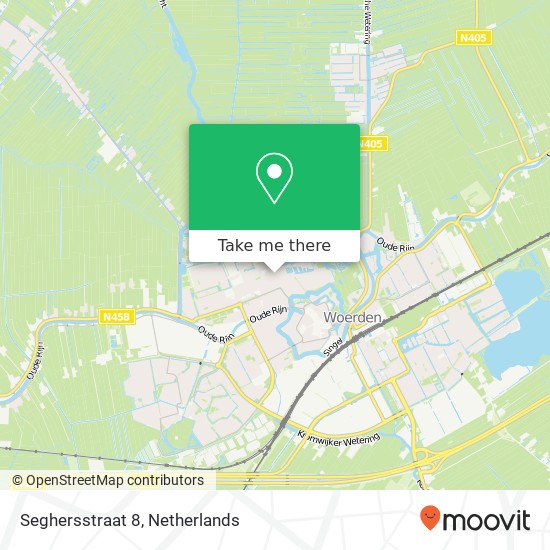 Seghersstraat 8, 3443 GK Woerden kaart