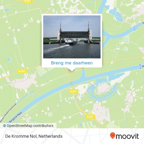 De Kromme Nol, De Kromme Nol, Wijk en Aalburg, Nederland kaart