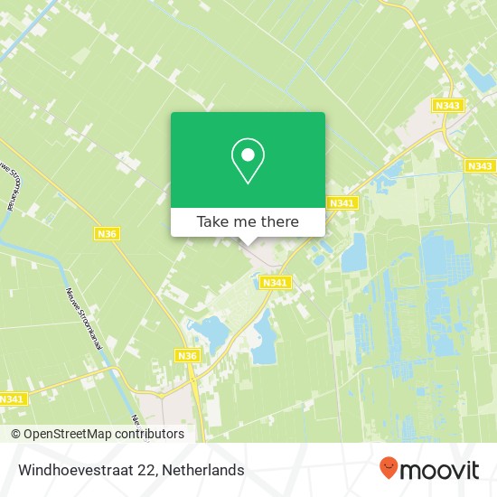 Windhoevestraat 22, 7693 PJ Sibculo kaart