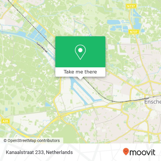 Kanaalstraat 233, 7547 AS Enschede kaart