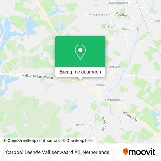 Carpool Leende Valksenwaard A2 kaart