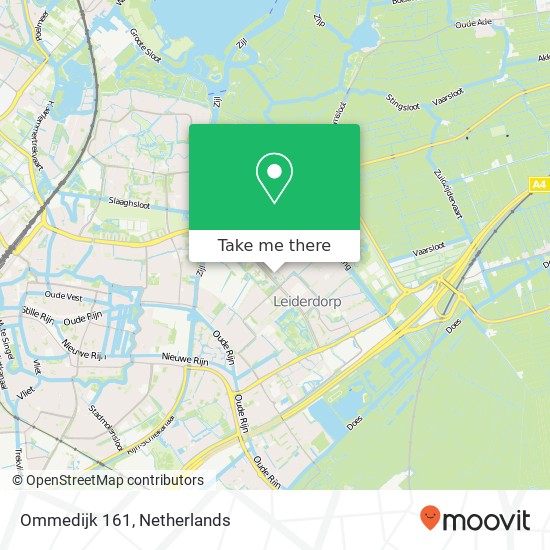 Ommedijk 161, 2353 GP Leiderdorp kaart