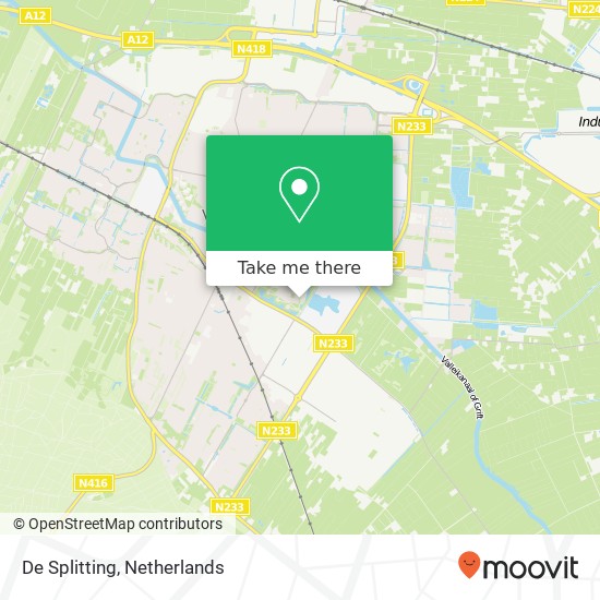 De Splitting, 3901 Veenendaal kaart