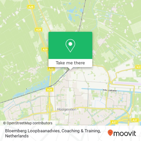 Bloemberg Loopbaanadvies, Coaching & Training, Stuifzandseweg 29 kaart