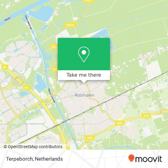 Terpeborch, Terpeborch, 5241 Rosmalen, Nederland kaart