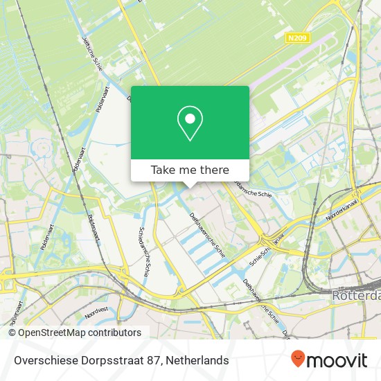 Overschiese Dorpsstraat 87, 3043 CP Rotterdam kaart