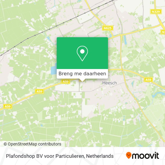 Plafondshop BV voor Particulieren kaart