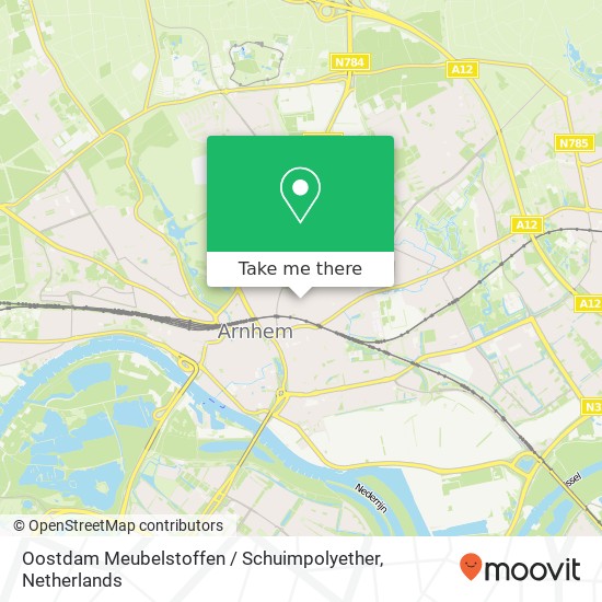 Oostdam Meubelstoffen / Schuimpolyether, Klarendalseweg kaart