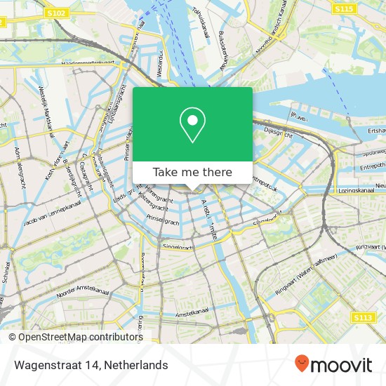 Wagenstraat 14, 1017 CZ Amsterdam kaart