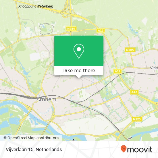 Vijverlaan 15, 6822 HA Arnhem kaart