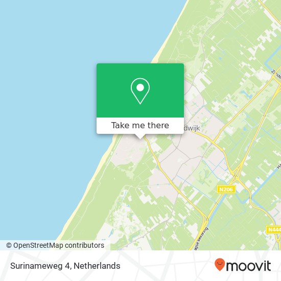 Surinameweg 4, 2202 BB Noordwijk aan Zee kaart