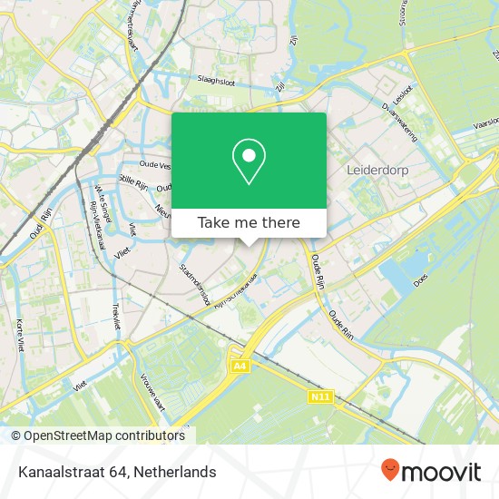 Kanaalstraat 64, 2313 NS Leiden kaart