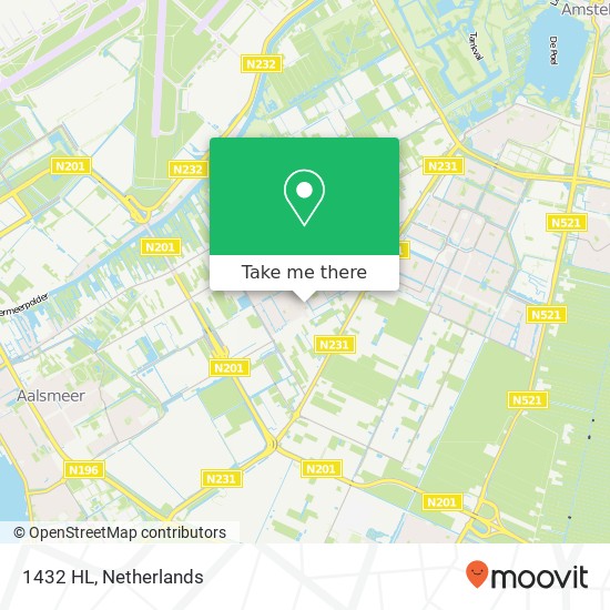1432 HL, 1432 HL Aalsmeer, Nederland kaart