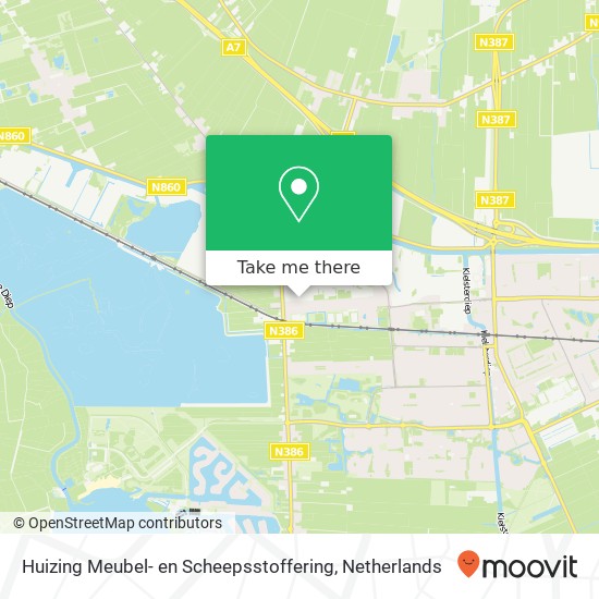 Huizing Meubel- en Scheepsstoffering, Techniekweg 8 kaart