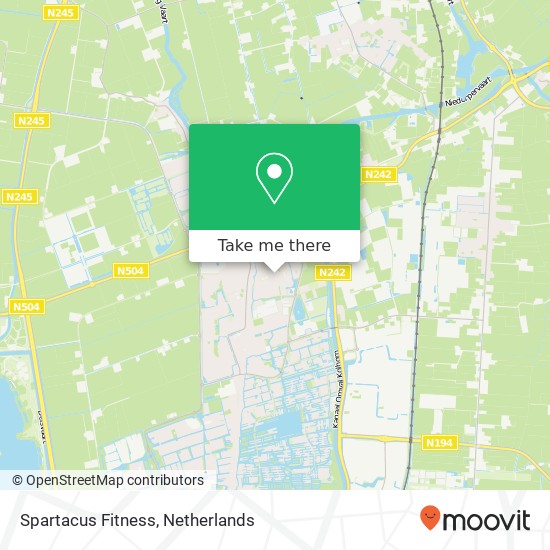 Spartacus Fitness, Kerklaan 56 kaart