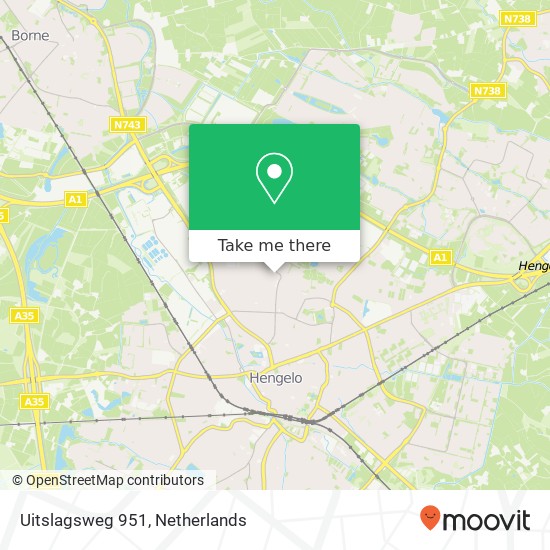 Uitslagsweg 951, Uitslagsweg 951, 7556 LN Hengelo, Nederland kaart