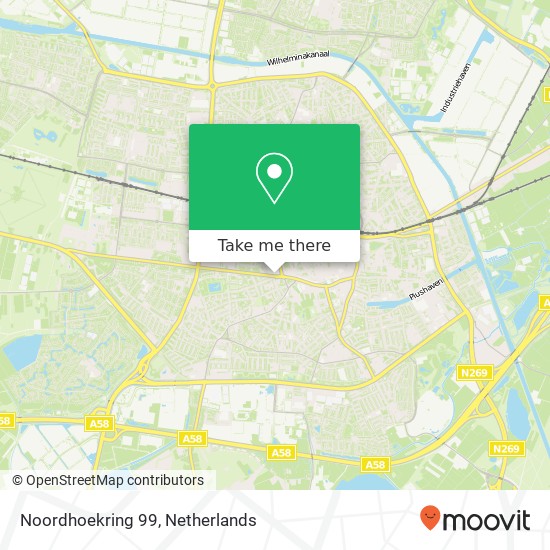 Noordhoekring 99, Noordhoekring 99, 5038 GC Tilburg, Nederland kaart