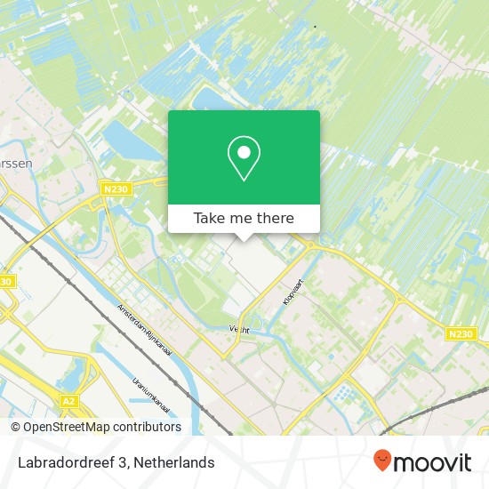 Labradordreef 3, 3565 AN Utrecht kaart