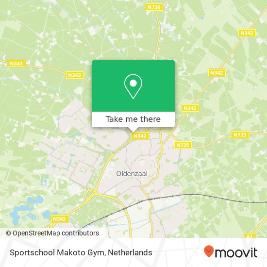 Sportschool Makoto Gym, Bentheimergraven 15 kaart