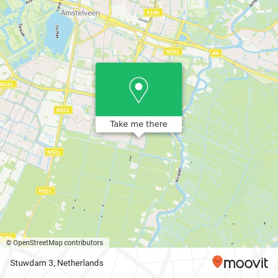Stuwdam 3, 1186 ZL Amstelveen kaart