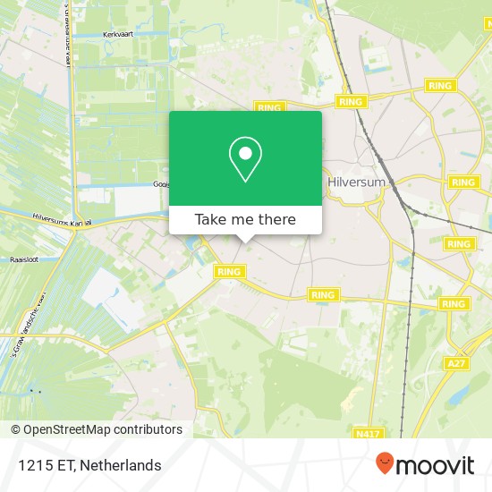 1215 ET, 1215 ET Hilversum, Nederland kaart