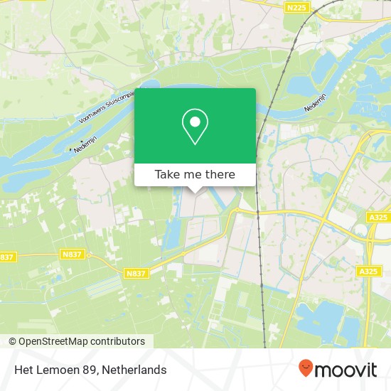 Het Lemoen 89, 6846 KD Arnhem kaart