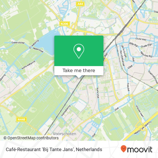 Café-Restaurant 'Bij Tante Jans', Alexandrine Tinneplein 8 kaart