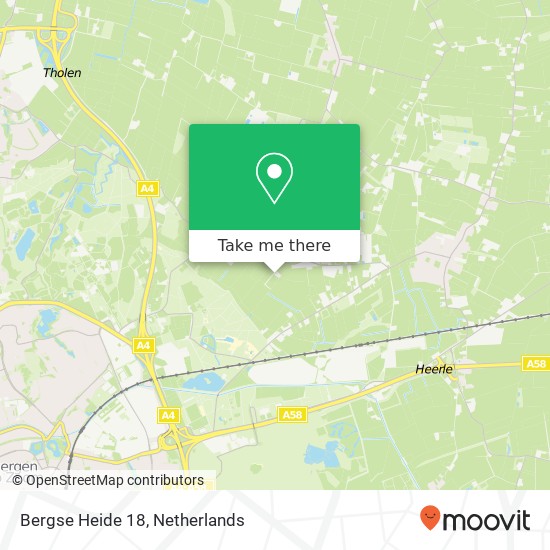 Bergse Heide 18, 4614 RL Bergen op Zoom kaart