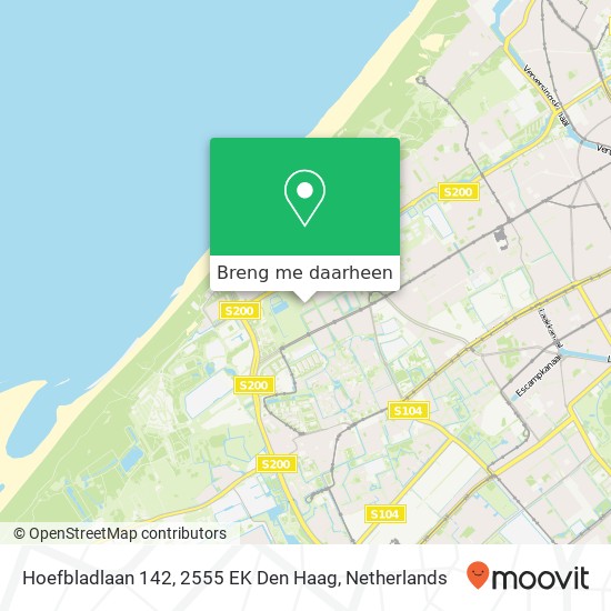 Hoefbladlaan 142, 2555 EK Den Haag kaart