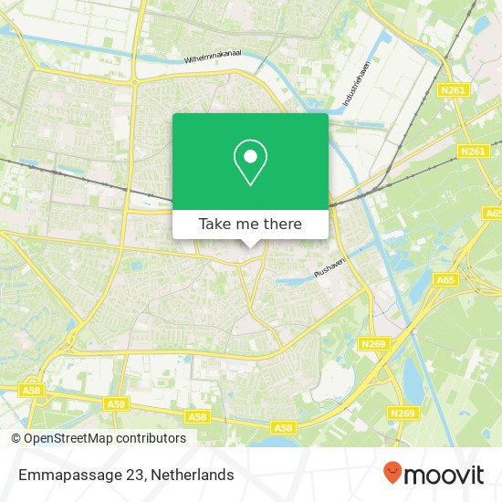 Emmapassage 23, Emmapassage 23, 5038 XA Tilburg, Nederland kaart