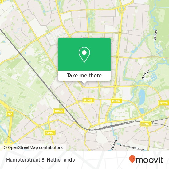 Hamsterstraat 8, 5622 LA Eindhoven kaart