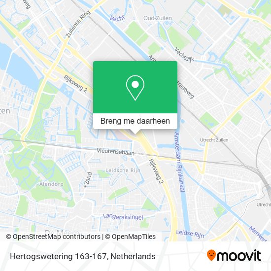 Hertogswetering 163-167 kaart