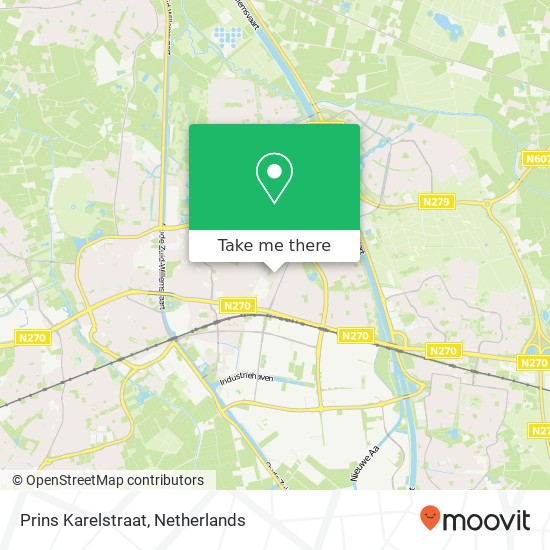 Prins Karelstraat, 5701 GT Helmond kaart