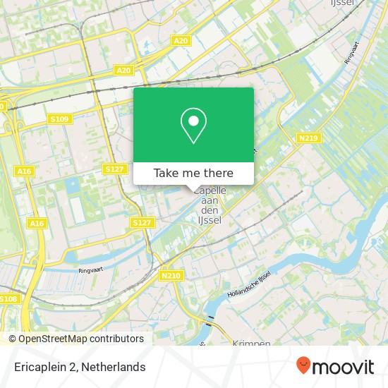 Ericaplein 2, 2906 CG Capelle aan den IJssel kaart