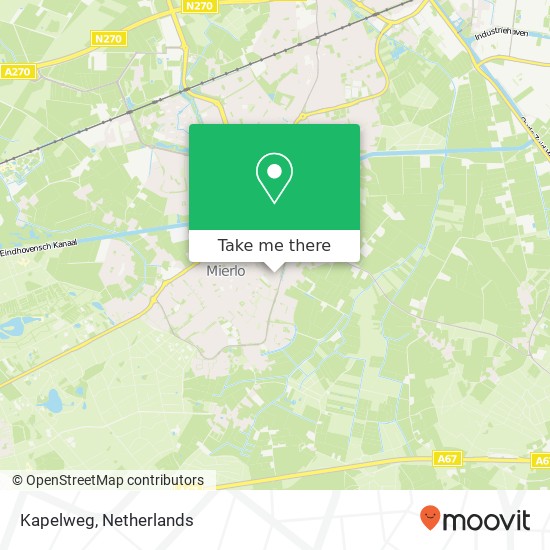 Kapelweg, Kapelweg, 5731 VJ Mierlo, Nederland kaart
