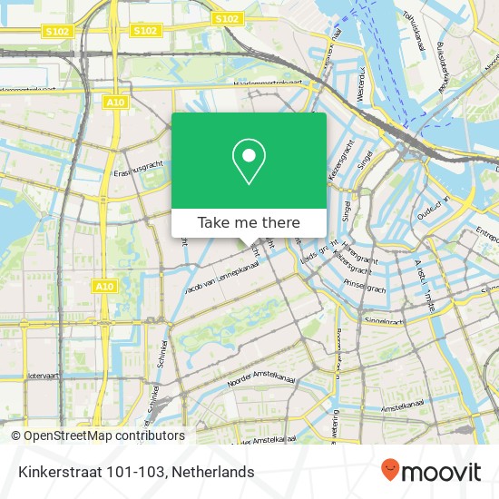 Kinkerstraat 101-103, Kinkerstraat 101-103, 1053 DK Amsterdam, Nederland kaart