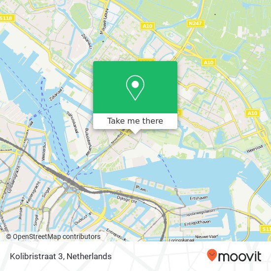 Kolibristraat 3, 1022 BJ Amsterdam kaart