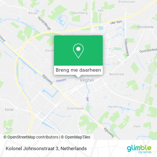 Kolonel Johnsonstraat 3 kaart