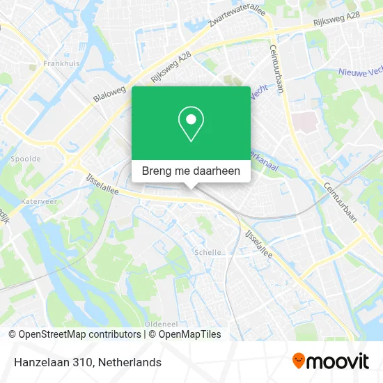 Hanzelaan 310 kaart