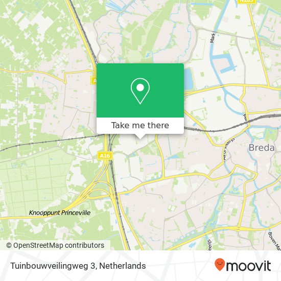 Tuinbouwveilingweg 3, Tuinbouwveilingweg 3, 4814 RP Breda, Nederland kaart