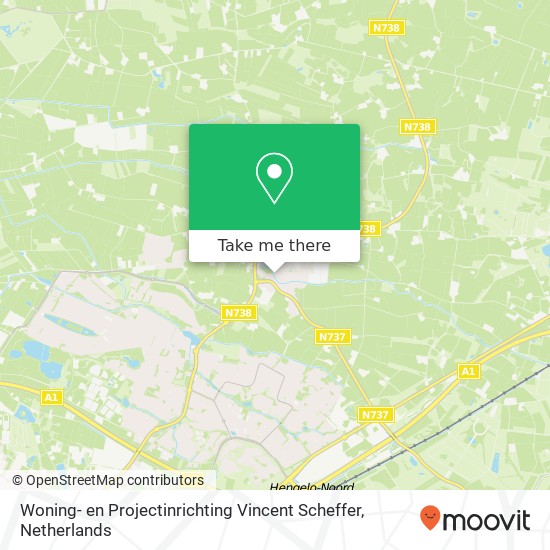 Woning- en Projectinrichting Vincent Scheffer, Hoofdstraat 15 kaart