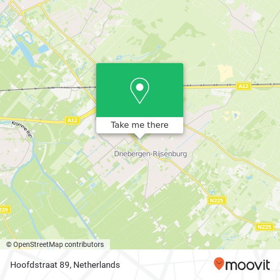 Hoofdstraat 89, 3971 KE Driebergen kaart